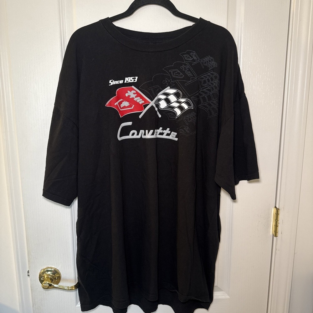 JH Design GM Corvette Since 1953 Emblem History T-Shirt Men 3XL Licensed